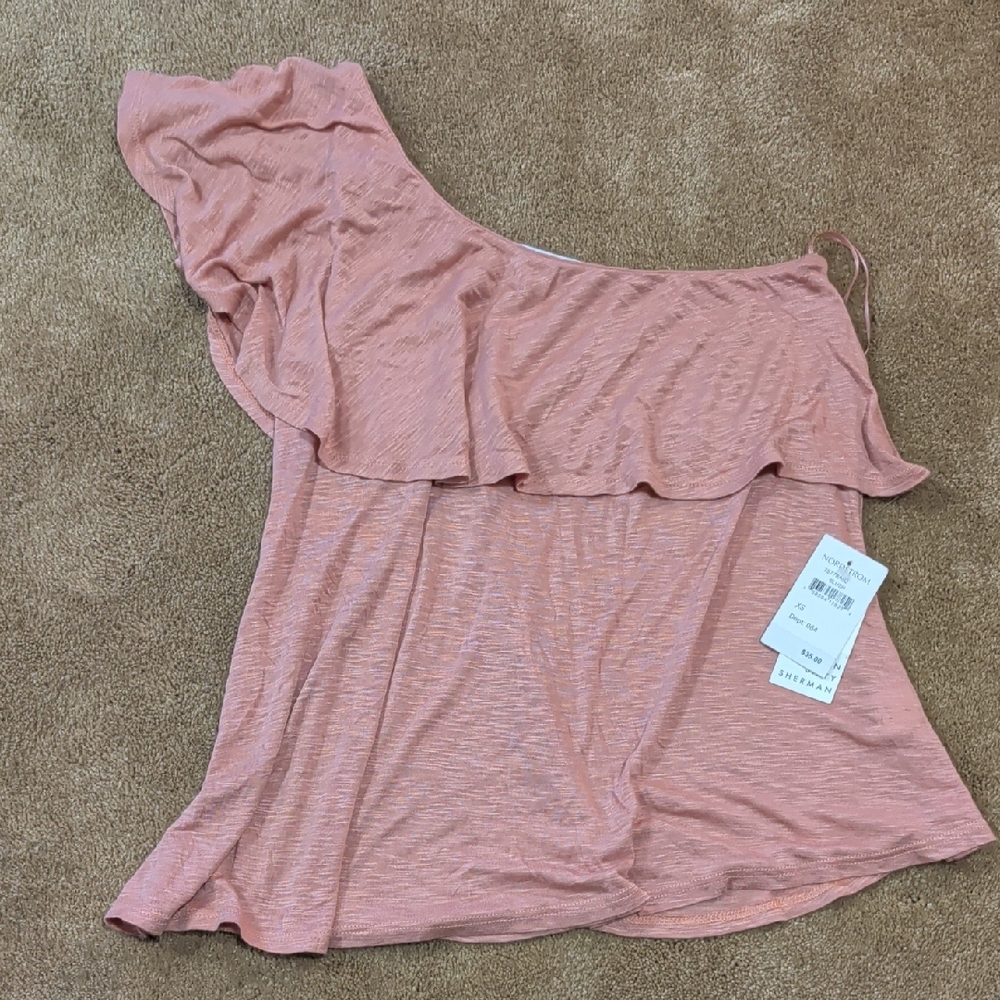 Ten Sixty Sherman Off-Shoulder Ruffle Blouse - Soft Pink